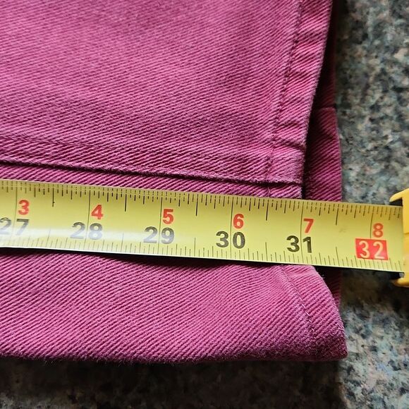 Eddie Bauer Outdoor Outfitters Maroon Dark Red Denim Women's Size 10 Cotton - Picture 5 of 14
